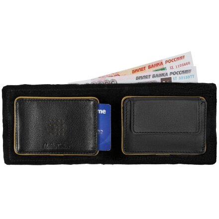 Кошелек Partinico, черный с золотистым Кошелек Partinico, черный с золотистым