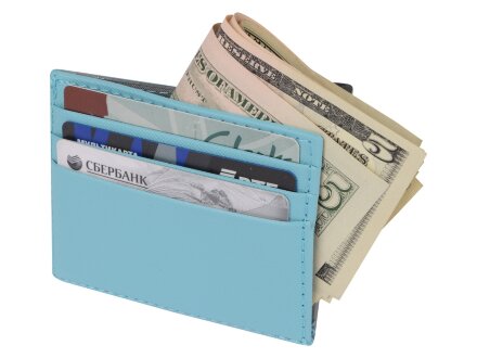 Чехол для карточек и купюр Weekend из ПВХ, голубой Чехол для карточек и купюр Weekend из ПВХ, голубой
