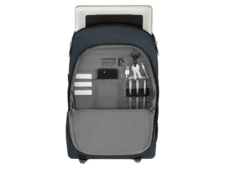Рюкзак WENGER Oryson 16, серый/чёрный, переработанный ПЭТ/Полиэстер, 32х45х19 см, 25 л.