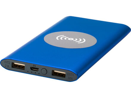 Беспроводное портативное зарядное устройство емкостью 8000 мАч Juice, синий Беспроводное портативное зарядное устройство емкостью 8000 мАч Juice, синий