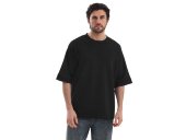 Футболка Kyoto из джерси 180 г/м2 с пич отделкой, унисекс, черный