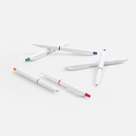 Ручка шариковая Bright Pop, белая с фиолетовым Ручка шариковая Bright Pop, белая с фиолетовым