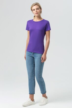 Футболка женская Miss 150, темно-фиолетовая Футболка женская Miss 150, темно-фиолетовая