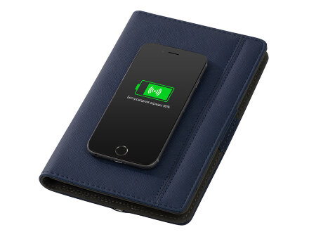 Органайзер с функцией беспроводной зарядки Manner, 5000 mah, темно-синий Органайзер с функцией беспроводной зарядки Manner, 5000 mah, темно-синий