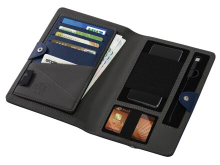 Органайзер с функцией беспроводной зарядки Manner, 5000 mah, темно-синий Органайзер с функцией беспроводной зарядки Manner, 5000 mah, темно-синий