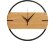 Деревянные часы с металлическим ободом, диаметр 30 см, Time Wheel горизонтальные, натуральный/черн