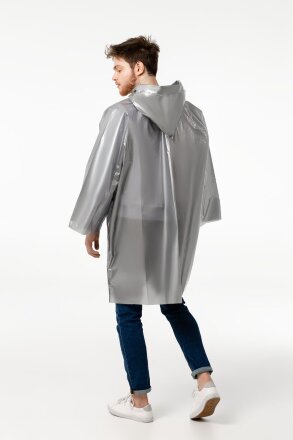 Дождевик-плащ CloudTime, серебристый Дождевик-плащ CloudTime, серебристый