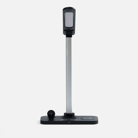Настольная лампа с беспроводной зарядкой Power Light, черная