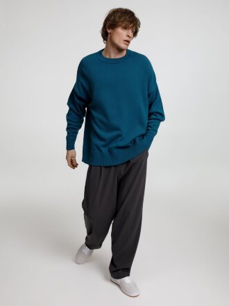 Джемпер оверсайз унисекс Stated в сумке, синий (морская волна) Джемпер оверсайз унисекс Stated в сумке, синий (морская волна)