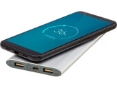 Беспроводное портативное зарядное устройство емкостью 8000 мАч Juice, серебристый Беспроводное портативное зарядное устройство емкостью 8000 мАч Juice, серебристый