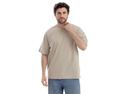 Футболка Kyoto из джерси 180 г/м2 с пич отделкой, унисекс, оливковый