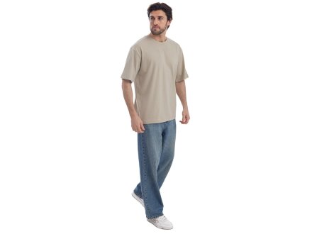 Футболка Kyoto из джерси 180 г/м2 с пич отделкой, унисекс, оливковый