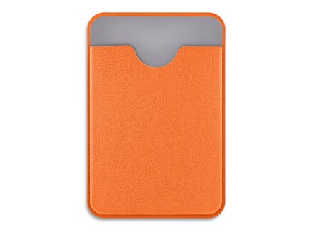 Чехол-картхолдер Favor на клеевой основе на телефон для пластиковых карт и и карт доступа, оранжевый Чехол-картхолдер Favor на клеевой основе на телефон для пластиковых карт и и карт доступа, оранжевый
