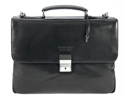Портфель BUGATTI Romano 15'', чёрный, натуральная воловья кожа, 40х12х30 см Портфель BUGATTI Romano 15'', чёрный, натуральная воловья кожа, 40х12х30 см