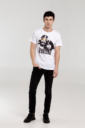 Футболка «Меламед. John Lennon, Yoko Ono», белая Футболка «Меламед. John Lennon, Yoko Ono», белая