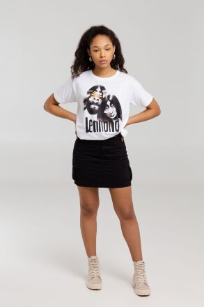 Футболка «Меламед. John Lennon, Yoko Ono», белая Футболка «Меламед. John Lennon, Yoko Ono», белая