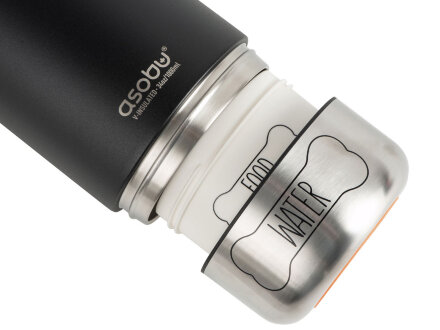 Вакуумный термос Buddy 3-в-1 со съемными мисками для питомцев, 1000 мл, черный Вакуумный термос Buddy 3-в-1 со съемными мисками для питомцев, 1000 мл, черный