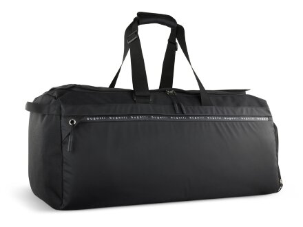 Сумка дорожная BUGATTI Blanc Delight, чёрная, нейлон RPET600D/тарпаулин/полиэстер, 67х32х29 см, 55 л Сумка дорожная BUGATTI Blanc Delight, чёрная, нейлон RPET600D/тарпаулин/полиэстер, 67х32х29 см, 55 л