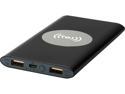 Беспроводное портативное зарядное устройство емкостью 8000 мАч Juice, черный Беспроводное портативное зарядное устройство емкостью 8000 мАч Juice, черный