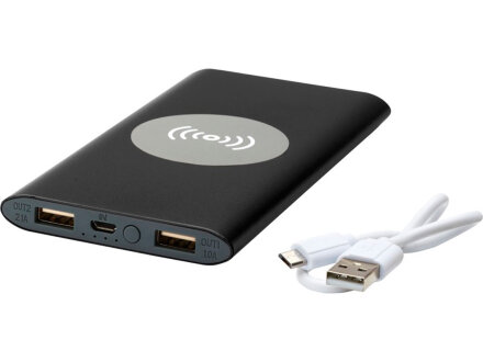 Беспроводное портативное зарядное устройство емкостью 8000 мАч Juice, черный Беспроводное портативное зарядное устройство емкостью 8000 мАч Juice, черный