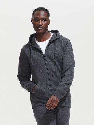 Толстовка мужская на молнии с капюшоном Seven Men, темно-синяя Толстовка мужская на молнии с капюшоном Seven Men, темно-синяя