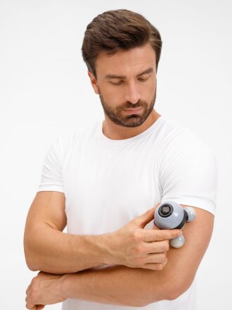 Ручной вибромассажер Spacy, серый с черным Ручной вибромассажер Spacy, серый с черным