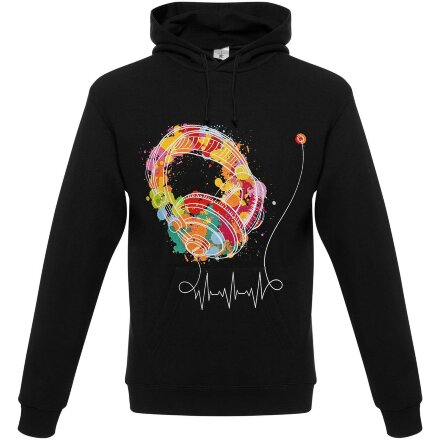 Толстовка Feel The Beat, черная Толстовка Feel The Beat, черная