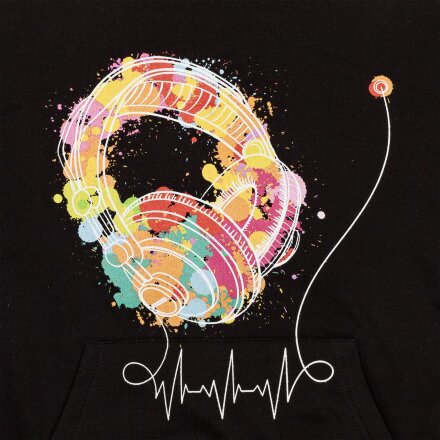 Толстовка Feel The Beat, черная Толстовка Feel The Beat, черная