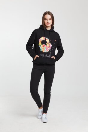 Толстовка Feel The Beat, черная Толстовка Feel The Beat, черная