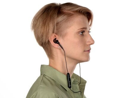 Беспроводные наушники Get Up с чехлом, черный Беспроводные наушники Get Up с чехлом, черный