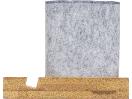 Подставка для ручек и телефона из бамбука Takeshi, серый Подставка для ручек и телефона из бамбука Takeshi, серый