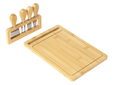 Набор для сыра из бамбука со съемной подставкой Camembert Набор для сыра из бамбука со съемной подставкой Camembert