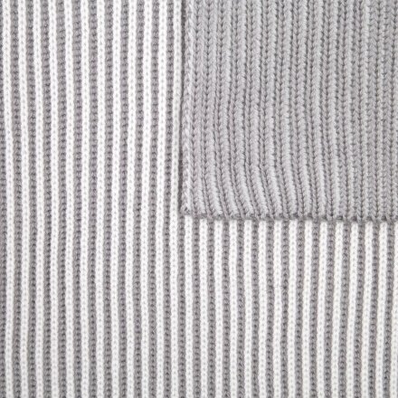 Шарф Nobilis, белый с серым Шарф Nobilis, белый с серым