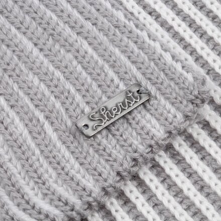 Шарф Nobilis, белый с серым Шарф Nobilis, белый с серым