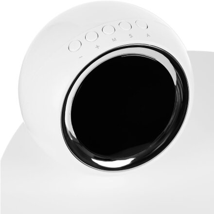 Станция беспроводной зарядки с часами и подсветкой GlobeBee, белая Станция беспроводной зарядки с часами и подсветкой GlobeBee, белая