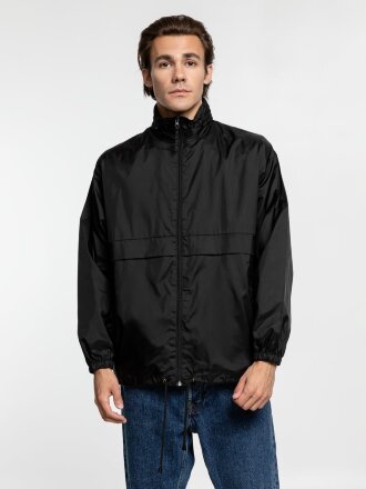 Ветровка из нейлона Surf 210, черная Ветровка из нейлона Surf 210, черная