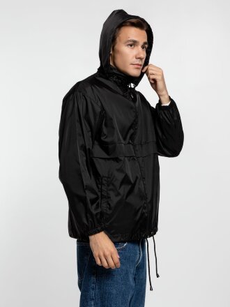 Ветровка из нейлона Surf 210, черная Ветровка из нейлона Surf 210, черная