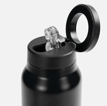 Термобутылка Magnus с магнитным держателем для телефона, черная