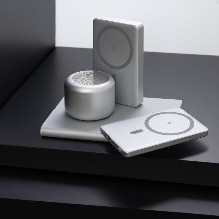 Беспроводная колонка Passion 80dB 600 mAh, серебряная Беспроводная колонка Passion 80dB 600 mAh, серебряная