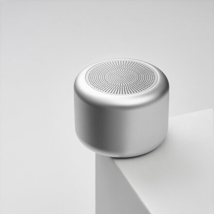 Беспроводная колонка Пэшн (Passion) 80dB 600 mAh (Bluetooth 5.0), серебряная
