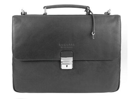 Портфель BUGATTI Romano 15'', чёрный, натуральная воловья кожа, 39х8х30 см Портфель BUGATTI Romano 15'', чёрный, натуральная воловья кожа, 39х8х30 см