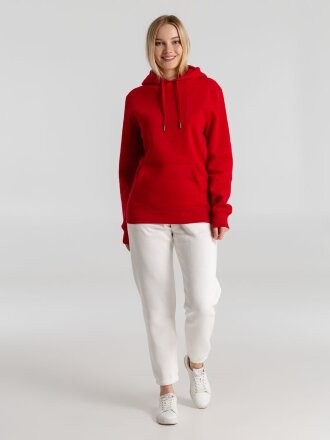 Толстовка с капюшоном унисекс King, красная Толстовка с капюшоном унисекс King, красная