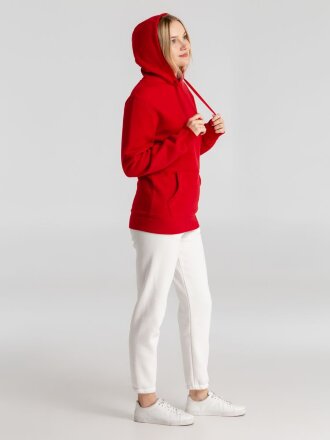 Толстовка с капюшоном унисекс King, красная Толстовка с капюшоном унисекс King, красная