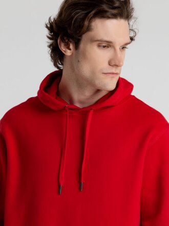 Толстовка с капюшоном унисекс King, красная Толстовка с капюшоном унисекс King, красная