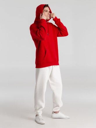 Толстовка с капюшоном унисекс King, красная Толстовка с капюшоном унисекс King, красная