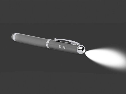 Ручка-стилус Каспер 3 в 1, серебристый Ручка-стилус Каспер 3 в 1, серебристый