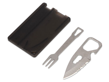 Мультиинструмент с ножом и вилкой Hungry, черный Мультиинструмент с ножом и вилкой Hungry, черный