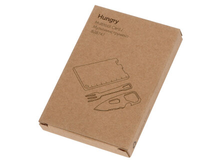 Мультиинструмент с ножом и вилкой Hungry, черный Мультиинструмент с ножом и вилкой Hungry, черный