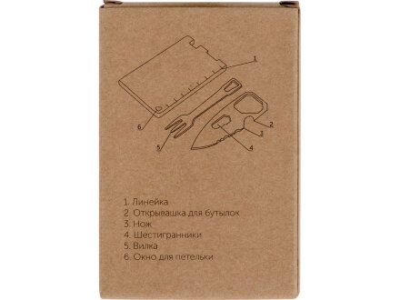 Мультиинструмент с ножом и вилкой Hungry, черный Мультиинструмент с ножом и вилкой Hungry, черный