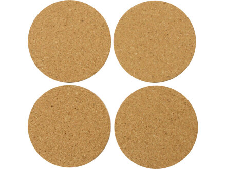 Набор костеров Bali из пробки в хлопковом мешке, 4 шт Набор костеров Bali из пробки в хлопковом мешке, 4 шт